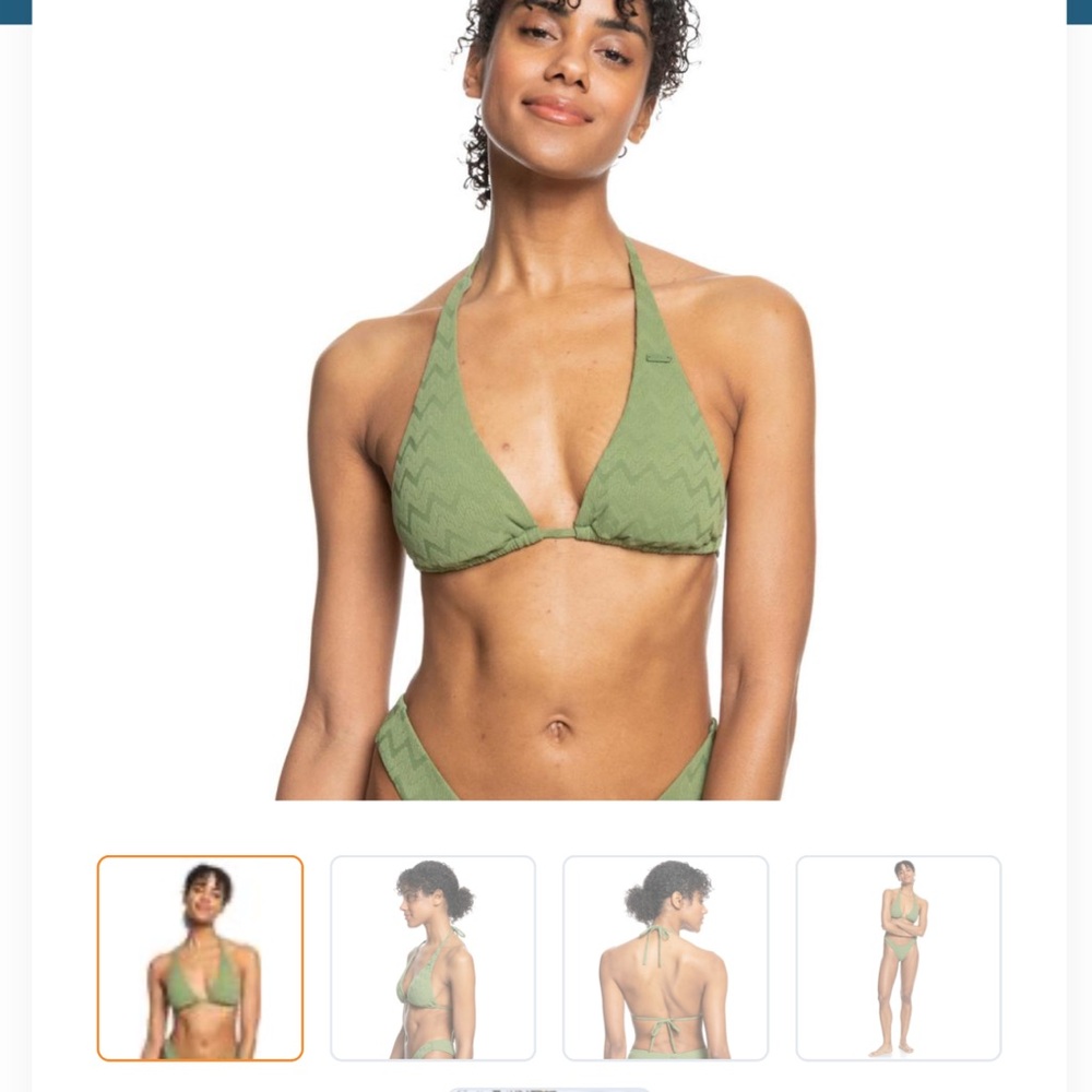 Roxy Current Coolness Elongated Triangle Bikini Top Size L
